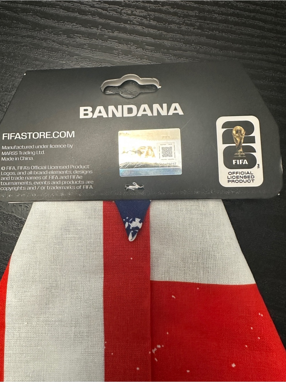 FIFA World Cup 2026 USA Bandana NWT Official Licensed Soccer Fan Scarf - Picture 6 of 7